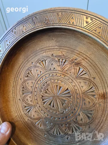 декоративна дърворезбована чиния , снимка 4 - Декорация за дома - 48994916