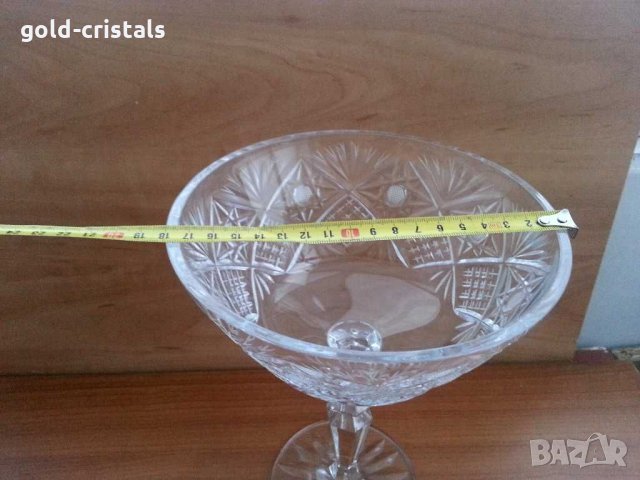 кристална купа фруктиера бонбониера, снимка 5 - Антикварни и старинни предмети - 31107669