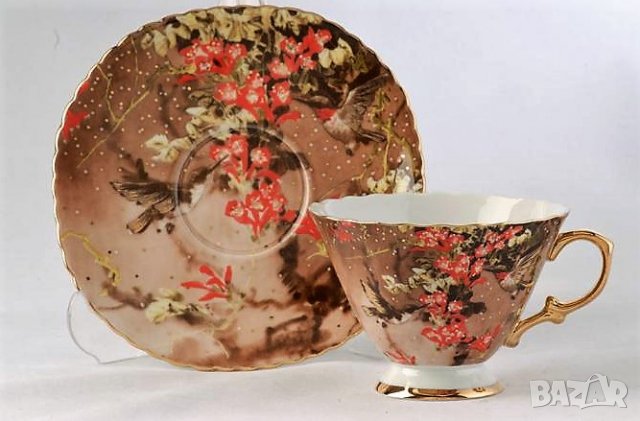 Луксозни чаши костен порцелан за чай и кафе в кутия за подарък, снимка 11 - Подаръци за жени - 36698014