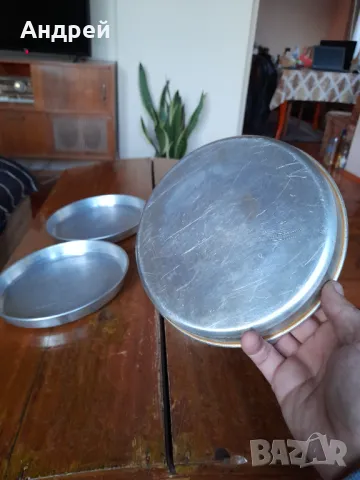 Стара алуминиева тава,тави за пици, снимка 5 - Други ценни предмети - 48465278