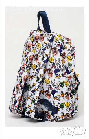 Fila, Раница с щампа Taian Warner Bros, Бял, Жълт, Индиго, снимка 3 - Раници - 50350954