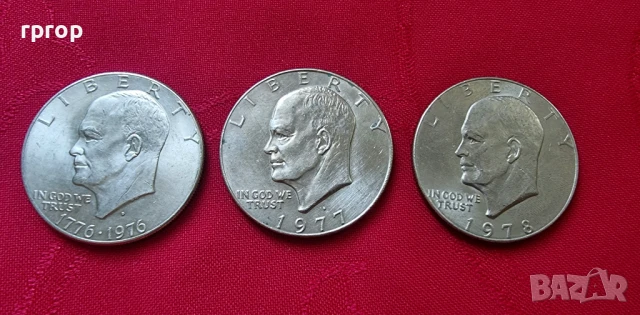 Оригинална монета. САЩ. Долар. Един Американски долар .6 бройки различни години., снимка 7 - Нумизматика и бонистика - 47963131