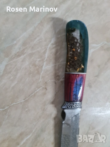 Изработен от високо качествена руска стомана 65×13 закален на 56/58 HRC  гравиран в нашата  работилн, снимка 8 - Ножове - 53174849