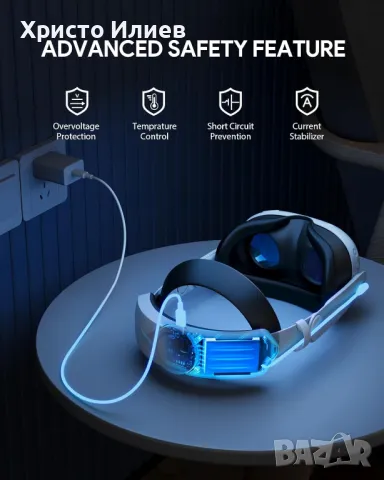 Бързо зарядно за Meta Quest 3 с Каишка за глава, 8000 mAh батерия, снимка 6 - Аксесоари - 49256394