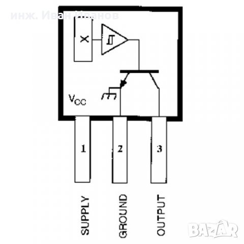 Датчик на Хол (датчик за магнитно поле)  UGN3113, снимка 1