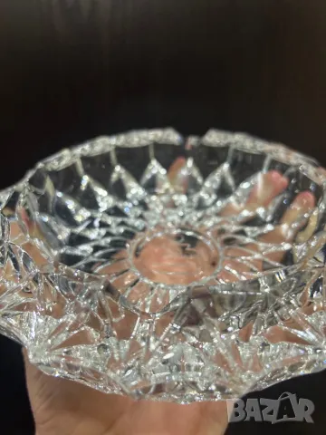 Масивен пепелник Бохемия, снимка 8 - Други - 49360350