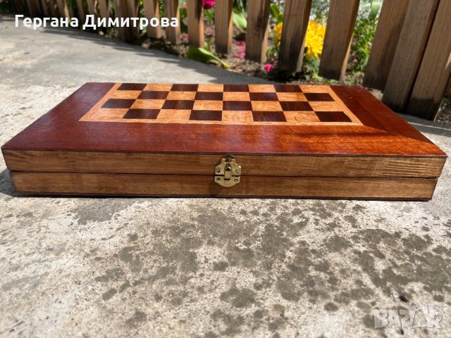 Комплект шах-табла, ръчна изработка за любители и ценители!, снимка 2 - Шах и табла - 40679047