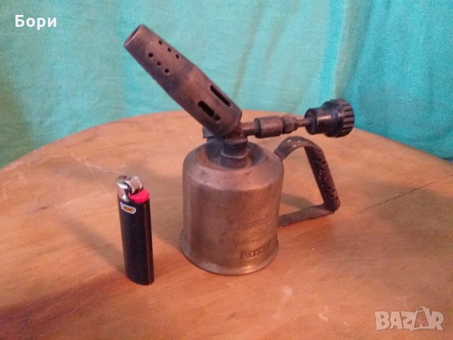 Бронзова немска бензинова лампа, снимка 2 - Други ценни предмети - 31722075