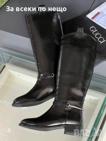 Gucci Дамски Черни Зимни Ботуши Гучи Код E1186, снимка 7 - Дамски ботуши - 53226999