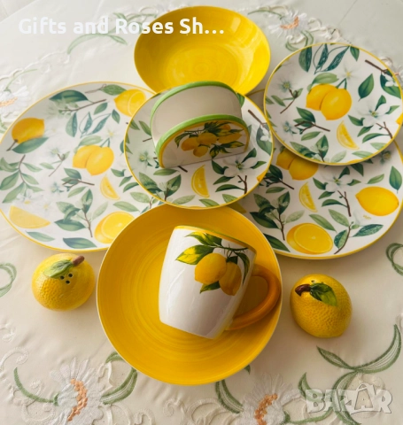 Комплект с декор лимони
