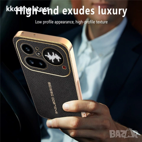 Личи TPU+PU Калъф за Nothing Phone (4a) Pro - Самовъзстановяващ се, Анти-драскотини, 2 цвята, снимка 8 - Калъфи, кейсове - 54250296