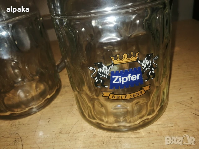 Продавам две маркови халби за бира, Zipfer, 0,500ml, снимка 2 - Чаши - 51302498