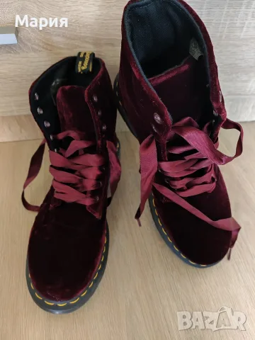 Dr. Martens 1460 Pascal Velvet обувки, размер 39, снимка 2 - Дамски боти - 56244312