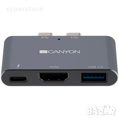 USB Хъб USB Преобразувател CANYON CNS-TDS01DG, 3-in-1 Multiport Docking Station Dual, снимка 2 - Друга електроника - 31110044