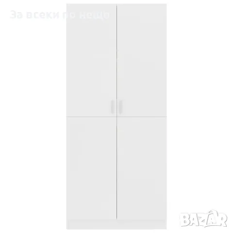Гардероб, бял, 80x52x180 см, ПДЧ, снимка 6 - Гардероби - 48748750