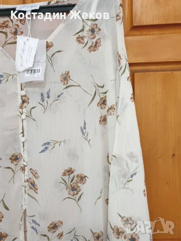 Нова със етикет. Дамска шифонена блуза с флорален принт от марката Sabo Skirt., снимка 5 - Ризи - 55806658