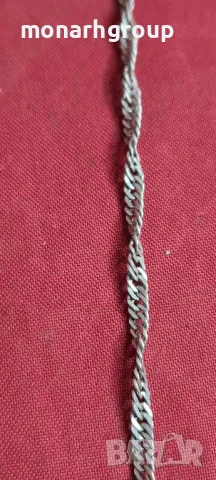 Сребърна верижка/липсва закопчалка/, снимка 4 - Колиета, медальони, синджири - 47898670