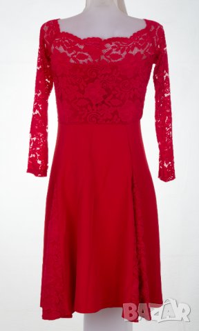 Червена рокля с дантела марка Creens - XL, снимка 3 - Рокли - 38778690