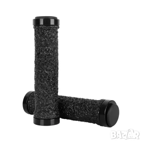 Черни гумени дръжки за велосипед 130 mm с отвор 33 mm