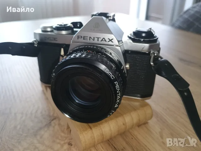 Лентов фотоапарат Pentax ME с обектив SMC Pentax A 1:1.7 50mm