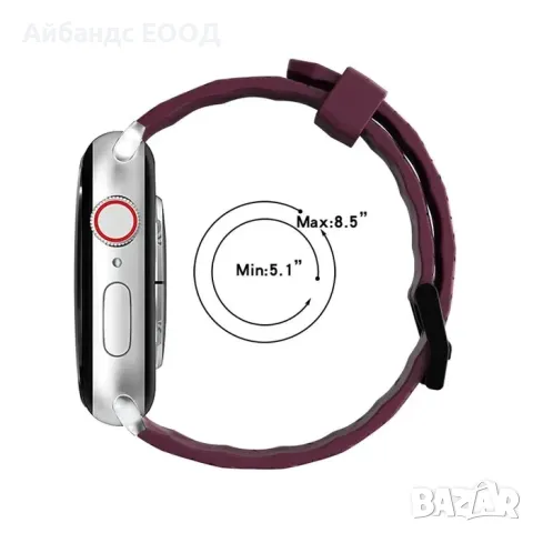 Силиконови каишки с тока за Apple Watch ULTRA/SE2/SE/10/9/8/7/6/5/4/3, снимка 4 - Каишки за часовници - 49407998