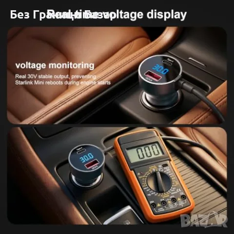 Ново Зарядно за Starlink Mini 12V-24V 30V 60W за кола кемпер лодка USB-C кабел 3 метра, снимка 8 - Друга електроника - 56197119
