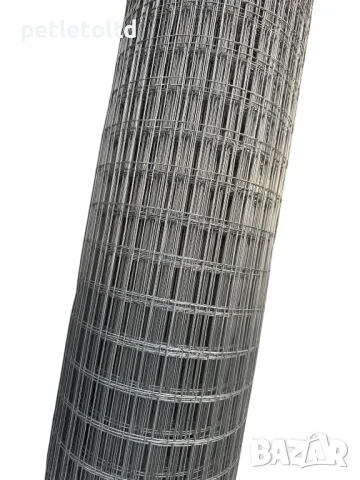 Мрежа поцинкована електро-заварена оградна с размер на карето 50 мм Х 25 мм / 100 см / 25 метра, снимка 2 - Железария - 38296204