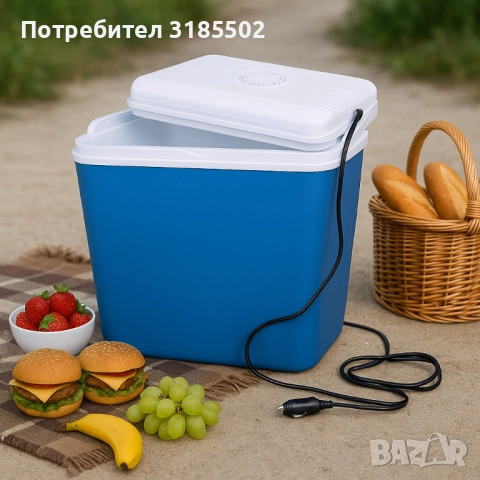 Хладилна кутия Atlantic 10L 12V, активна, синя, снимка 4 - Хладилни чанти - 51457450