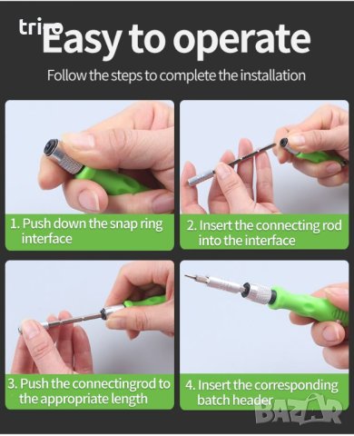 Комбинирана мултифункционална отвертка 32 в 1, преносима, магнитна, прецизна, снимка 8 - Отвертки - 42269205