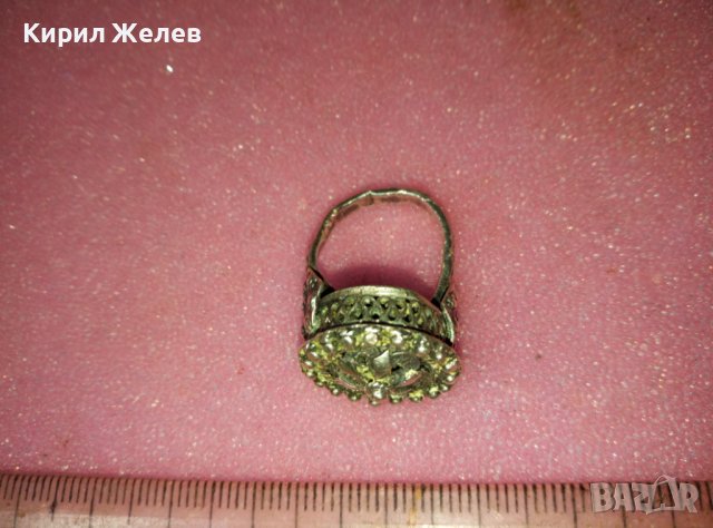 СТАРИНЕН ВЪЗРОЖДЕНСКИ ФИЛИГРАНЕН СРЕБЪРЕН ПРЪСТЕН ВИСОКА ПРОБА СРЕБРО с ГРАНУЛАЦИЯ МАЙСТОРСКИ 41962, снимка 15 - Антикварни и старинни предмети - 44423870