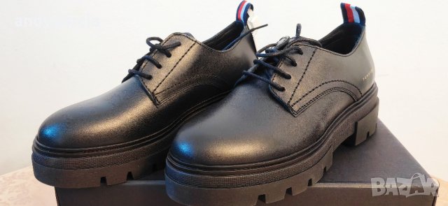 Оксфордки Tommy Hilfiger Leather LAce Up Shoe 37ми номер 23.5см стелка FW0FW06780 Black чисто нови, снимка 6 - Дамски ежедневни обувки - 42917617