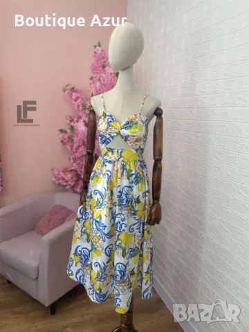 рокля с лимони, снимка 7 - Рокли - 50329446