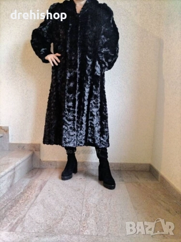 Кожено палто от астраган