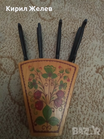 Дървена поставка за ножове 50688