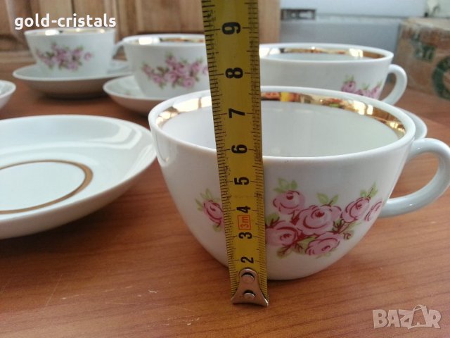 Руски порцелан за чай кафе, снимка 4 - Антикварни и старинни предмети - 33760800