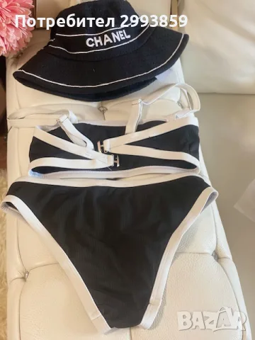 бански бикини CHANEL MONOCHROME SWIM, снимка 8 - Бански костюми - 56415472