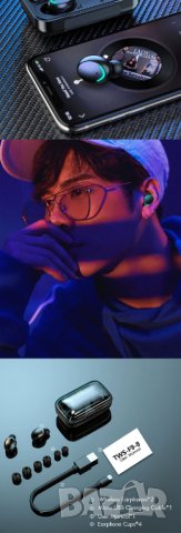 Безжични Блутут Слушалки TWS F9 5C tws Пауър Банк външна батерия безкабелни слушалки с дисплей и тъч, снимка 8 - Слушалки, hands-free - 42279388