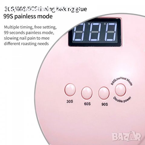 108W Професионална мощна UV/LED лампа-печка за нокти,маникюр,педикюр, снимка 5 - Други - 31985567