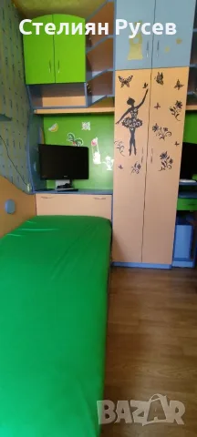 210865  детска стая легло  190/85 см + двукрилен детски MDF МДФ гардероб цена 344 евро  -235см висок, снимка 9 - Спални и легла - 55747167