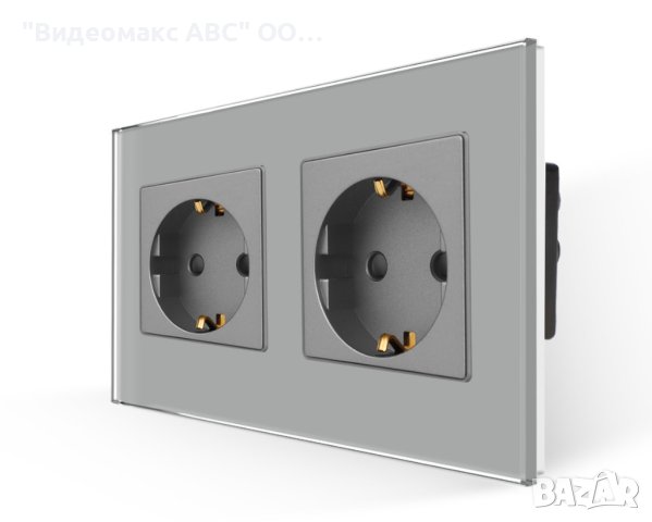 Двоен контакт 16A, комплект с кристална рамка, "LUX-ON" - БЯЛ, СИВ, ЧЕРЕН, ЗЛАТИСТ , снимка 3 - Ключове, контакти, щепсели - 40266506