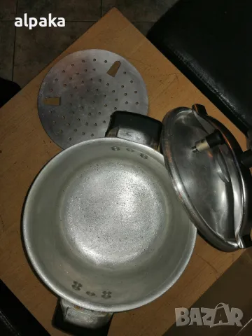 Продавам руска 6-литрова алуминиева тенджера под налягане, снимка 4 - Съдове за готвене - 49143681
