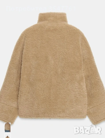 Zara Двулицево яке от изкуствена агнешка кожа zw collection, снимка 3 - Якета - 53181811