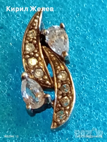 Елегантна модерна сребърна висулка с абстрактен дизайн и инкрустирани кристали 50939, снимка 4 - Колиета, медальони, синджири - 52735861