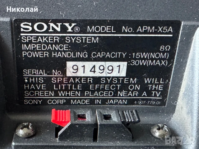 SONY APM-X5A ТОНКОЛОНИ , снимка 4 - Тонколони - 50512989