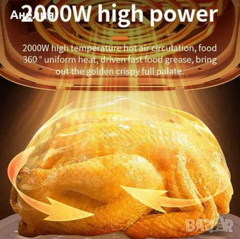 Фритюрник с горещ въздух Sokany SK-ZG-8043, 8л., 2000W, снимка 6 - Фритюрници - 54046622