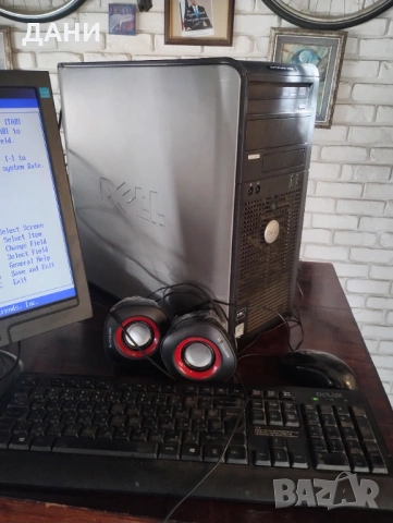 Пълна компютърна конфигурация:компютър Dell, монитор Philips, клавиатура, мишка, тонколони Sennicc, снимка 2 - Монитори - 53983257