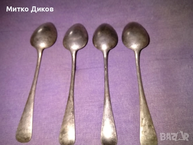  Малки немски лъжички 4 бр 150мм WMF Silver plated 12 , снимка 4 - Прибори за хранене, готвене и сервиране - 51516149