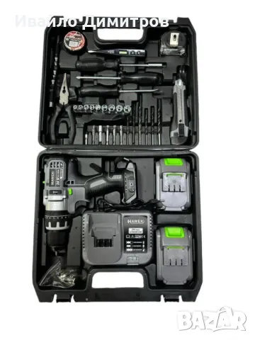 Акумулаторен ударен винтоверт с части HAWEK , 24v 4.0A, снимка 2 - Винтоверти - 47591928