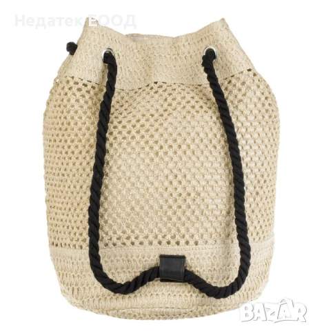 " Плажна сламена чанта, Ø41x37см. ", снимка 4 - Чанти - 50629946