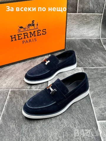 Hermes Мъжки Мокасини Естествена Кожа Хермес Код E538